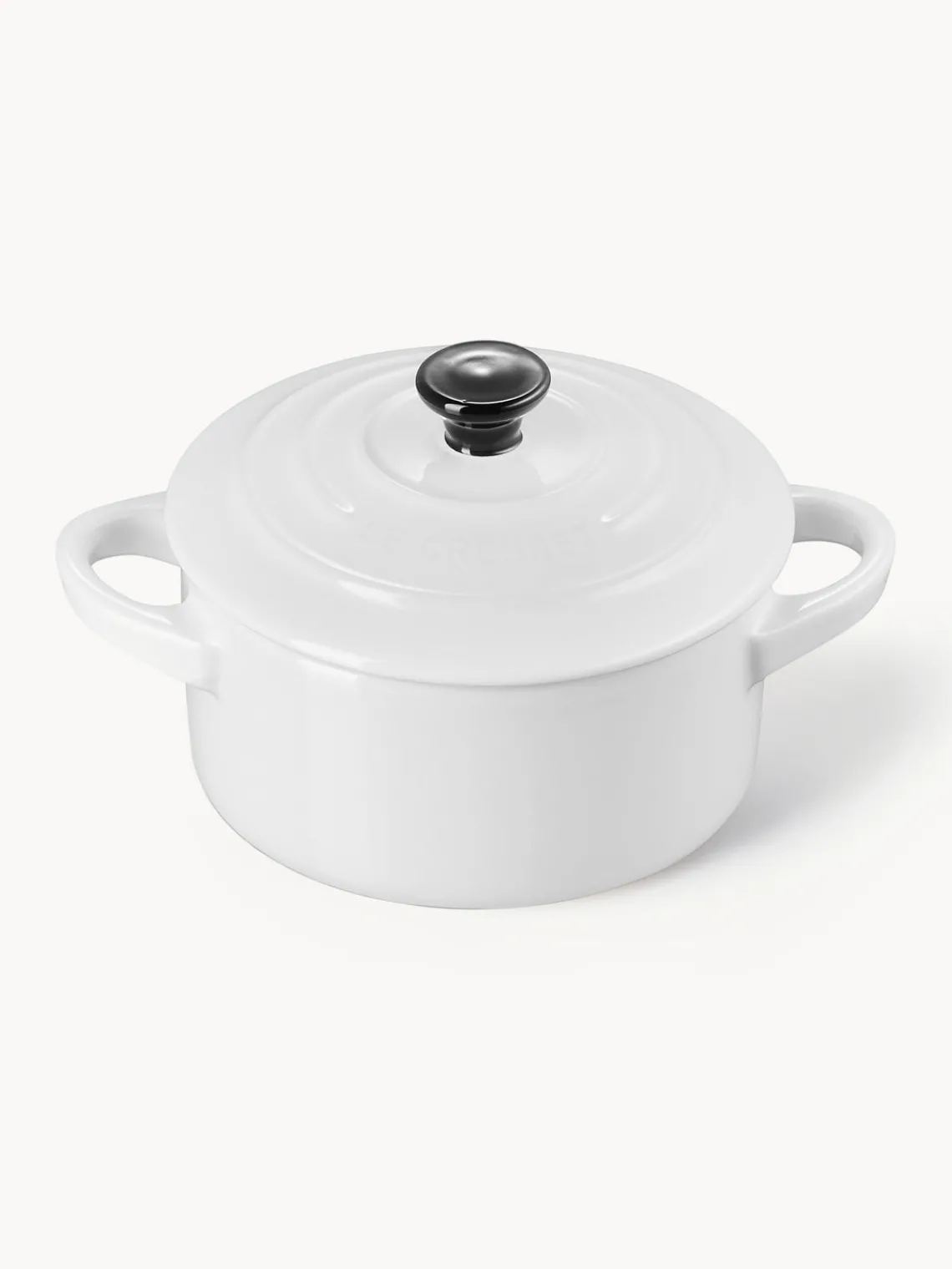 Outlet LE CREUSET Cocotte en céramique Mini Noir, blanc