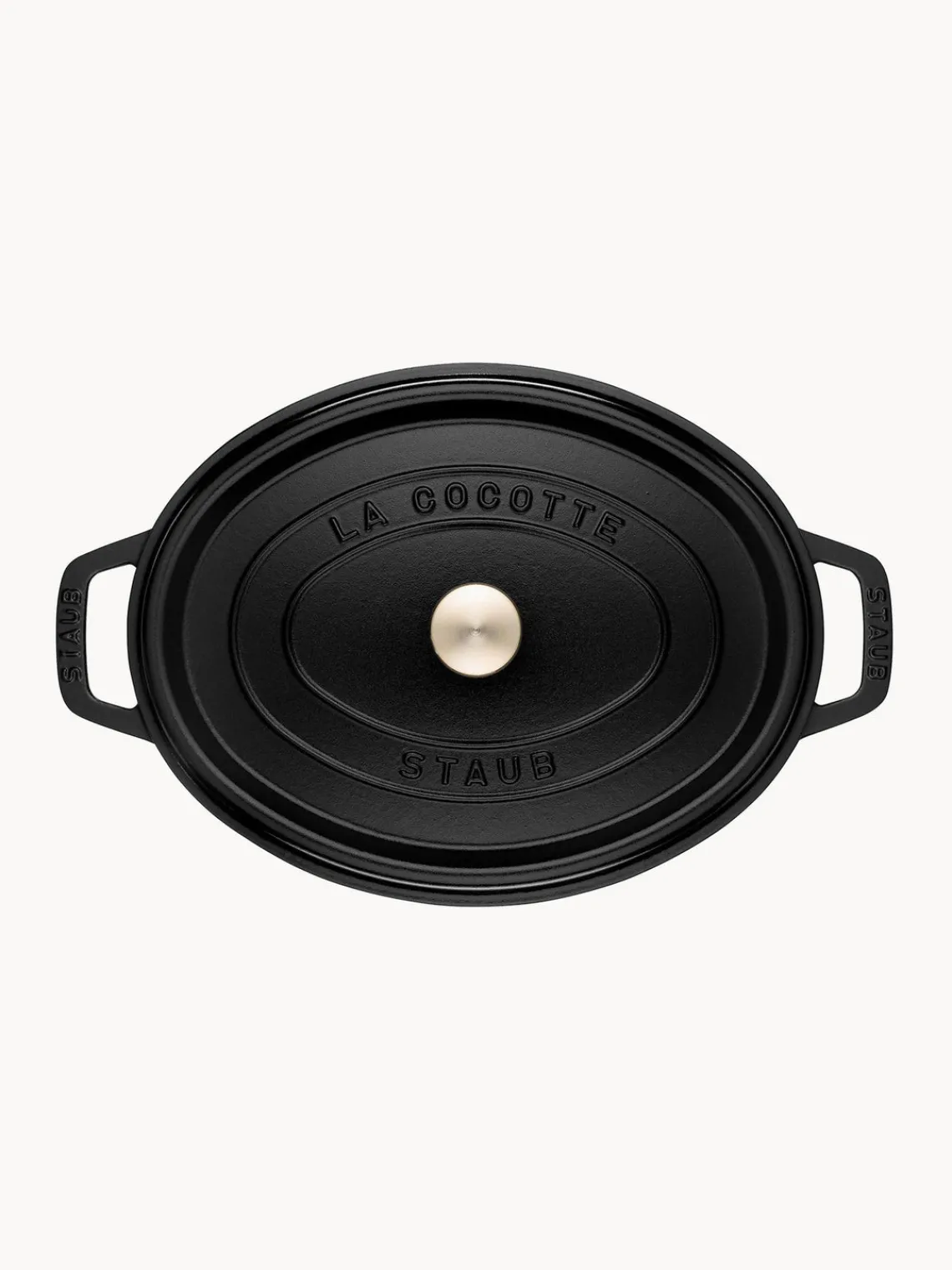 Outlet Staub Cocotte ovale en fonte La Cocotte Noir, doré