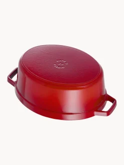 Clearance Staub Cocotte ovale en fonte La Cocotte Rouge, argenté