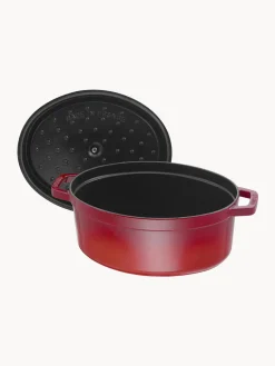 Clearance Staub Cocotte ovale en fonte La Cocotte Rouge, argenté