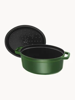 Discount Staub Cocotte ovale en fonte La Cocotte Vert foncé, argenté