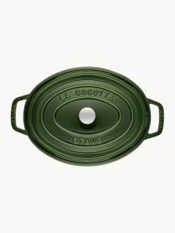 Discount Staub Cocotte ovale en fonte La Cocotte Vert foncé, argenté