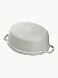 Outlet Staub Cocotte ovale en fonte La Cocotte Gris clair, haute brillance