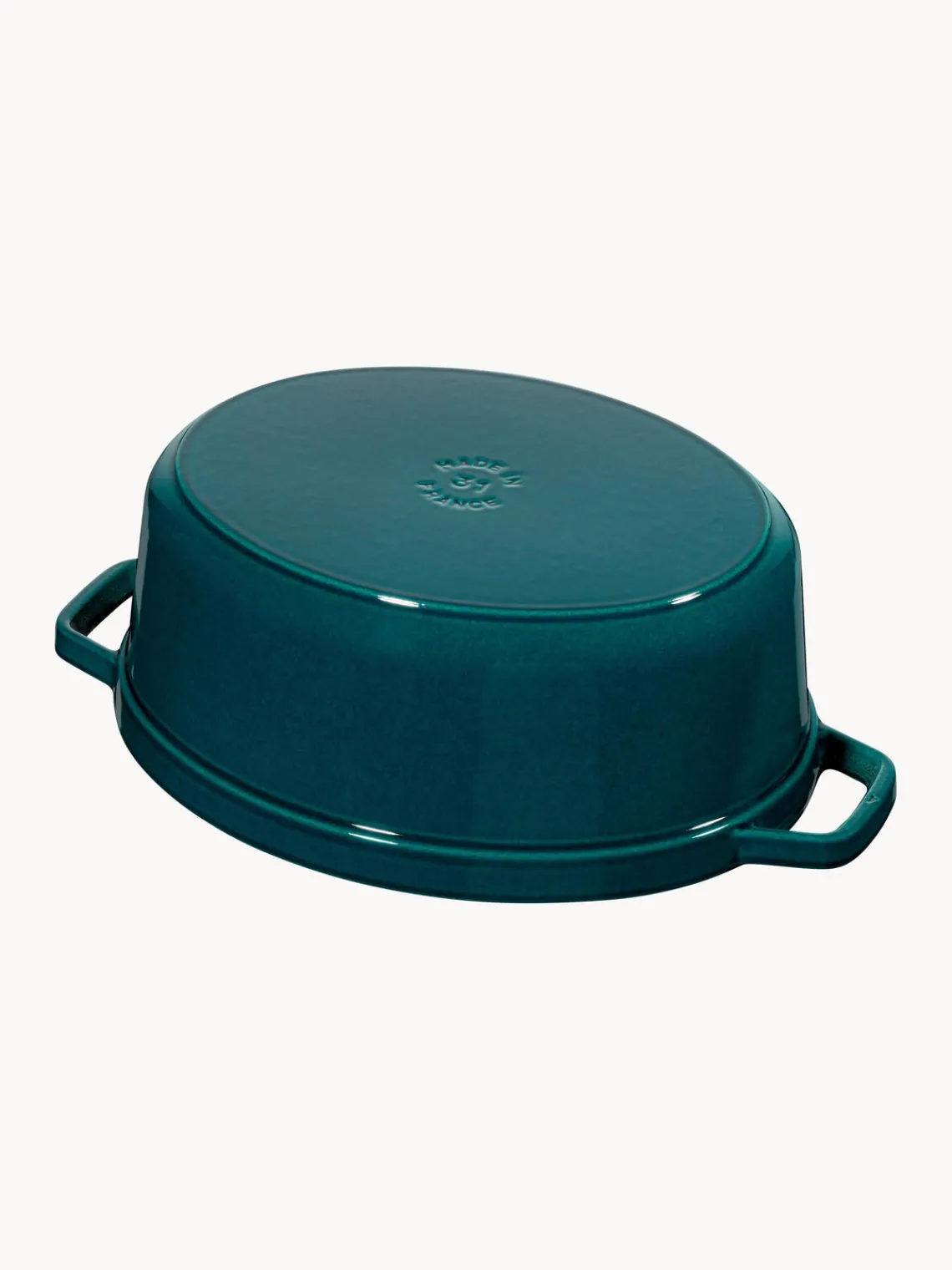 New Staub Cocotte ovale en fonte La Cocotte Bleu pétrole, argenté