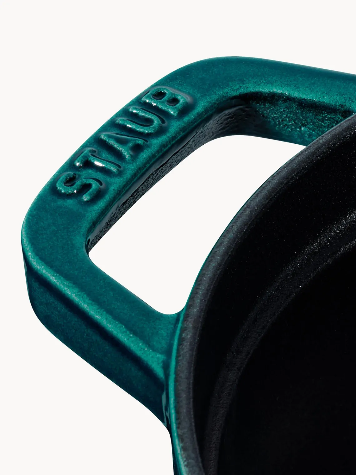 New Staub Cocotte ovale en fonte La Cocotte Bleu pétrole, argenté