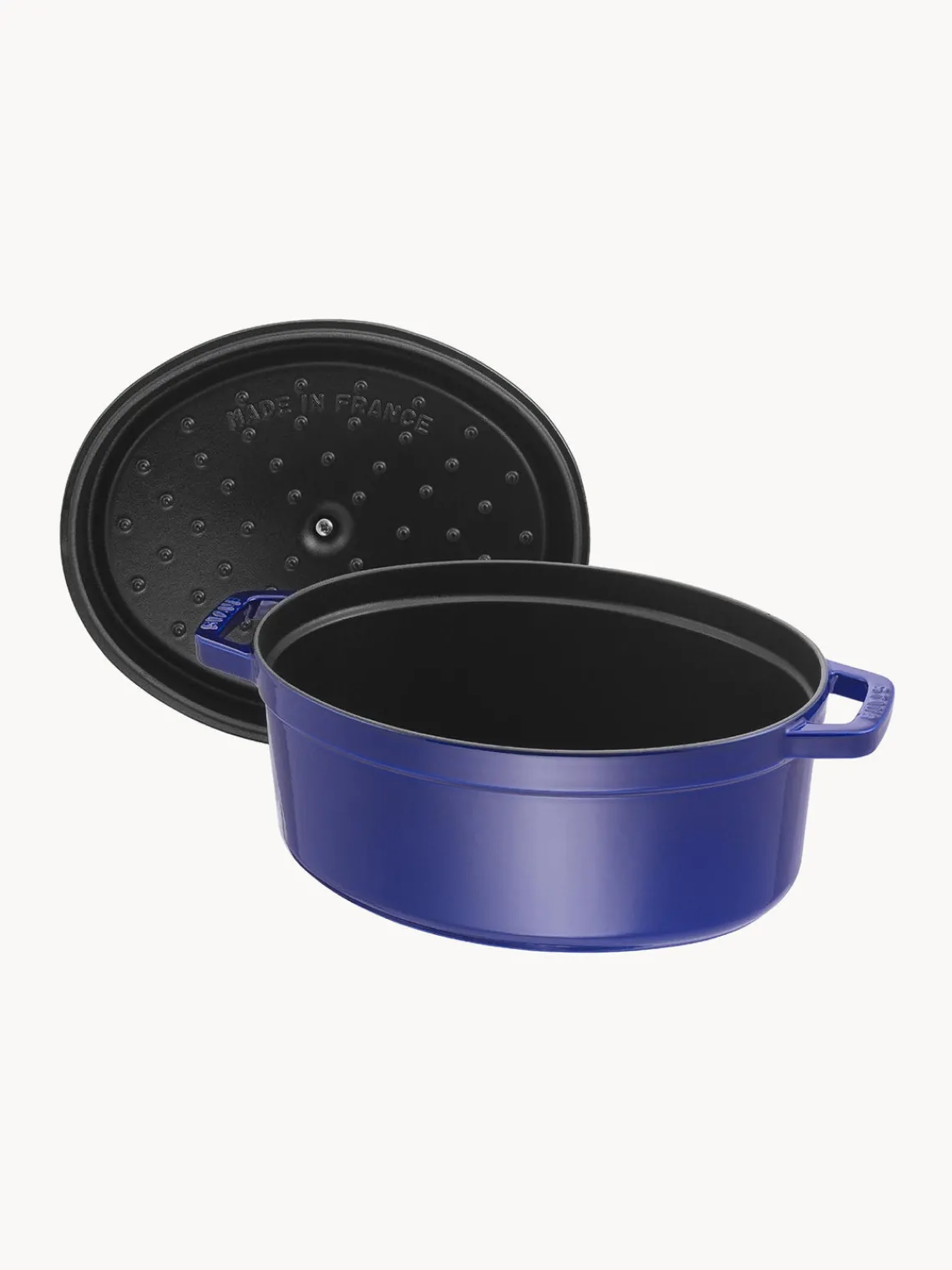 Discount Staub Cocotte ovale en fonte La Cocotte Bleu roi, argenté