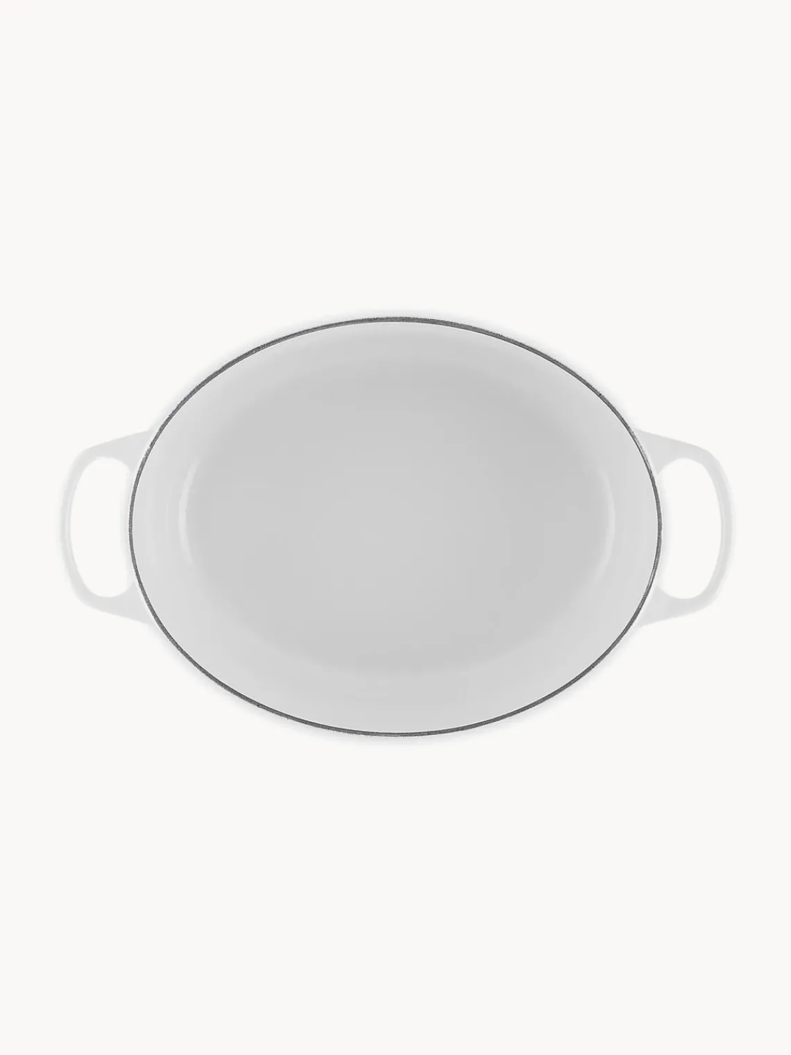 Online LE CREUSET Cocotte ovale en fonte émaillée Signature Collection Blanc, doré