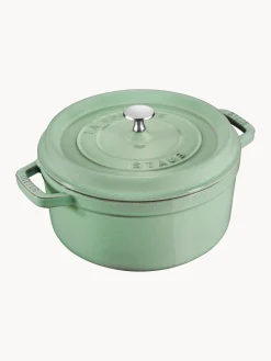 Sale Staub Cocotte ronde en fonte La Cocotte Vert sauge, haute brillance