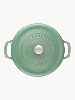 Sale Staub Cocotte ronde en fonte La Cocotte Vert sauge, haute brillance