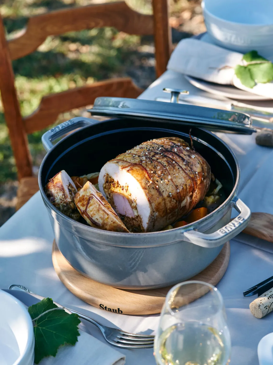 Best Staub Cocotte ronde en fonte La Cocotte Gris, haute brillance