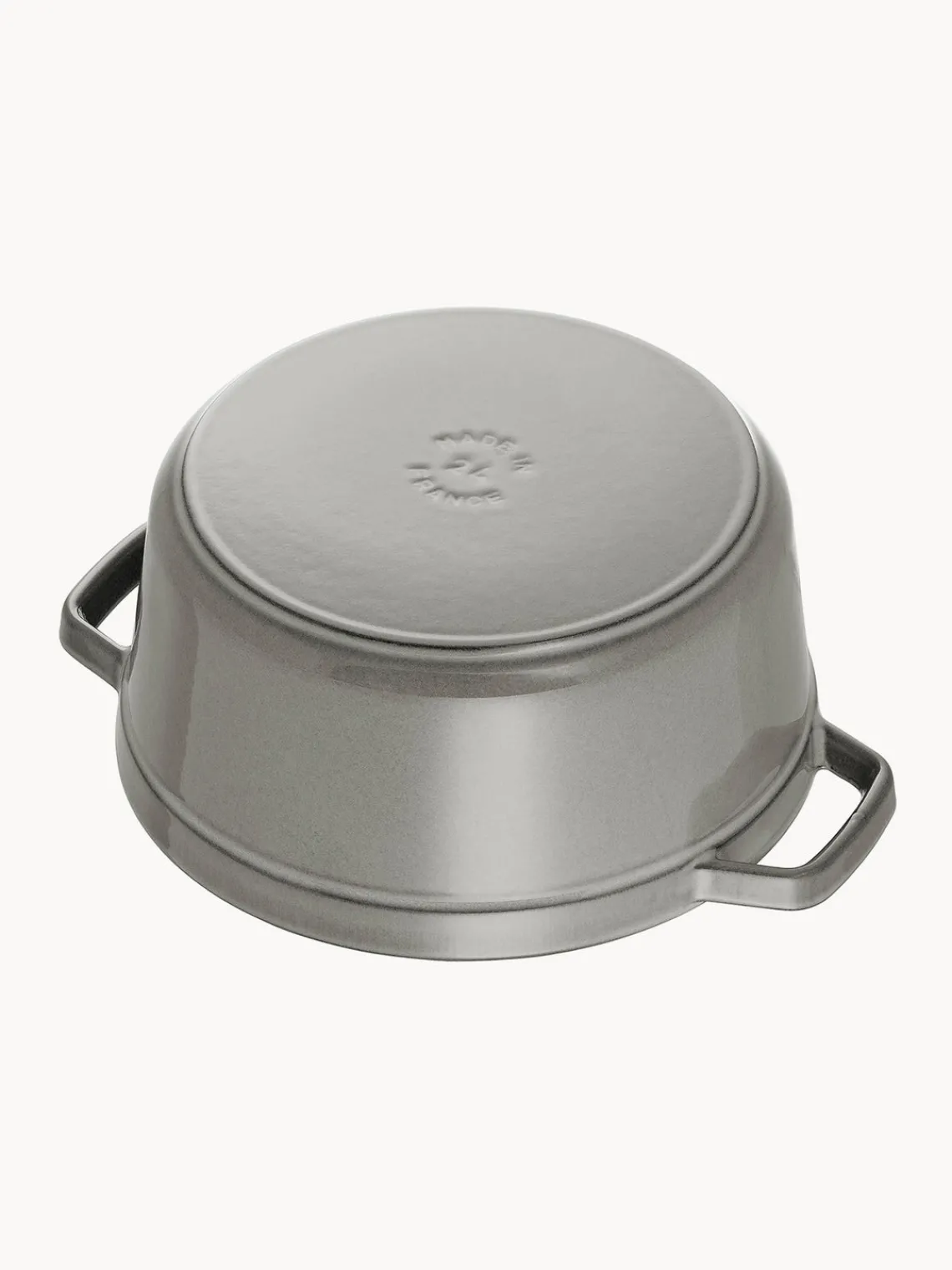 Best Staub Cocotte ronde en fonte La Cocotte Gris, haute brillance