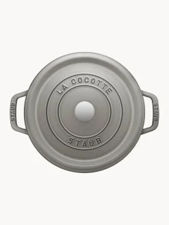 Best Staub Cocotte ronde en fonte La Cocotte Gris, haute brillance