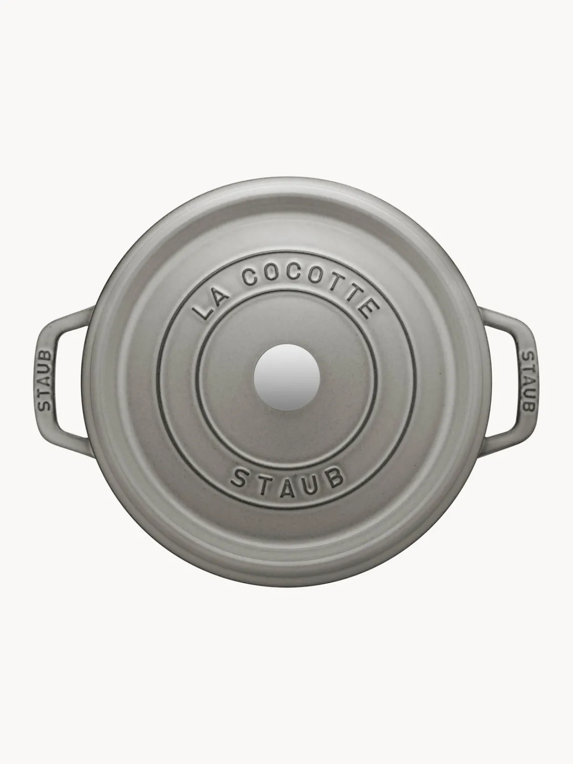 Best Staub Cocotte ronde en fonte La Cocotte Gris, haute brillance