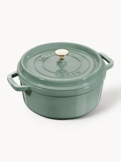 Fashion Staub Cocotte ronde en fonte La Cocotte Vert turquoise, haute brillance