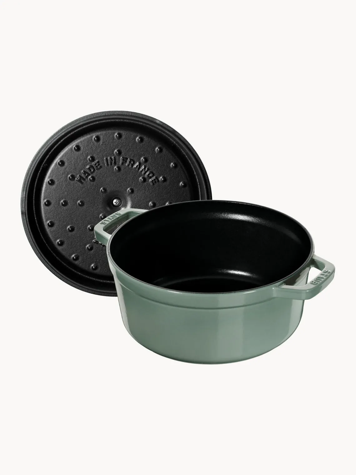 Fashion Staub Cocotte ronde en fonte La Cocotte Vert turquoise, haute brillance