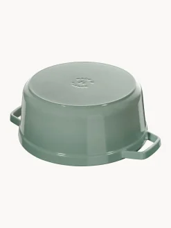 Fashion Staub Cocotte ronde en fonte La Cocotte Vert turquoise, haute brillance