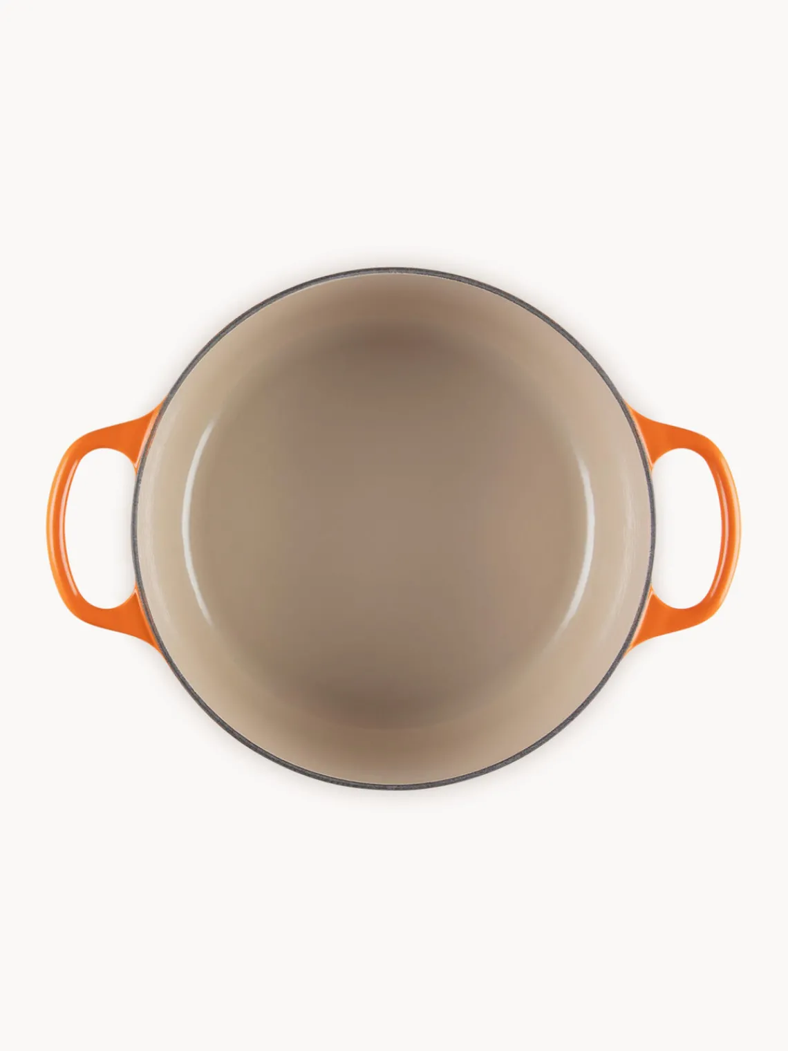 Fashion LE CREUSET Cocotte ronde en fonte Signature Collection Orangé, argenté