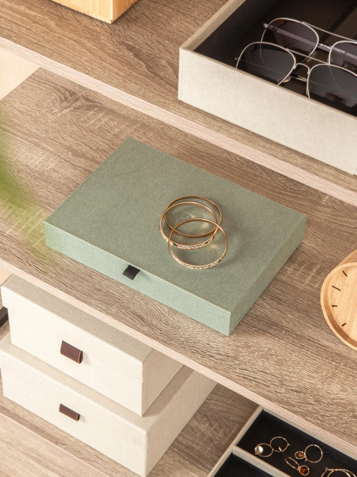 Fashion Bigso Box of Sweden Coffret à bijoux Precious Vert sauge