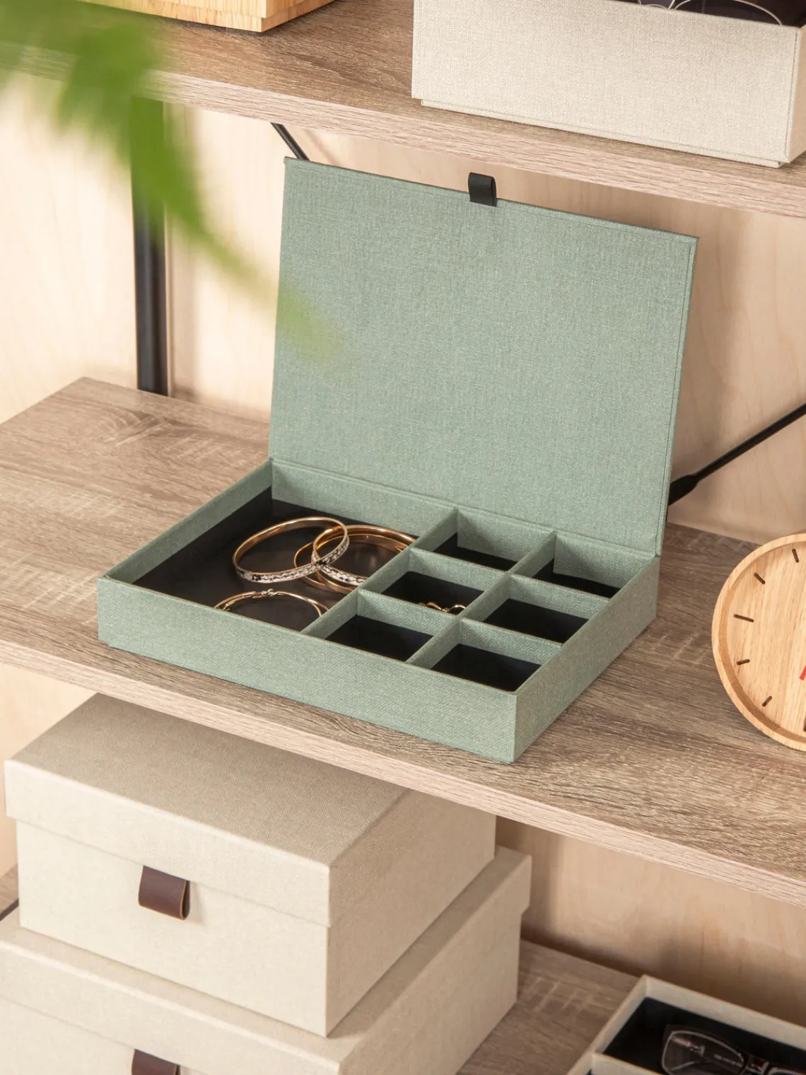 Fashion Bigso Box of Sweden Coffret à bijoux Precious Vert sauge