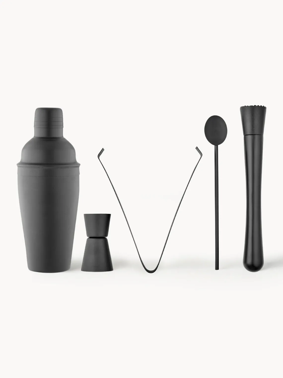 Clearance ladelle Coffret cocktail Aurora, 5 élém. Noir, mat