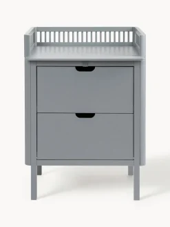 New Sebra Commode à langer en bois Gris foncé