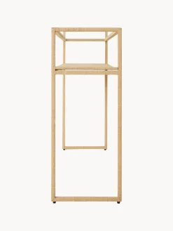 New HKLIVING Console artisanale avec plateau en verre Raffia