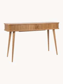 Outlet Zuiver Console en bois cannelé avec rangement Barbier Frêne