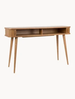 Outlet Zuiver Console en bois cannelé avec rangement Barbier Frêne