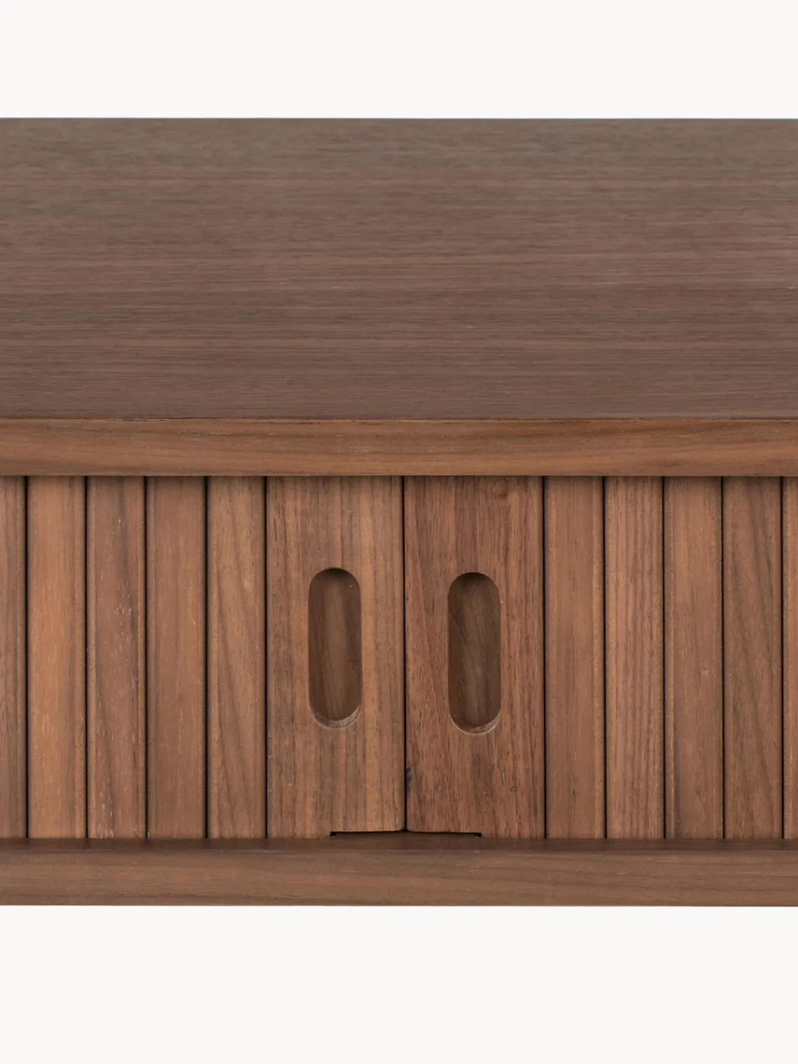 New Zuiver Console en bois cannelé avec rangement Barbier Noyer