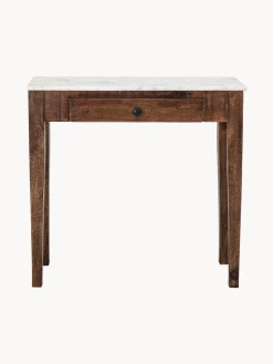 Sale Bloomingville Console en manguier avec plateau en marbre Hauge