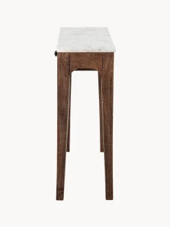 Sale Bloomingville Console en manguier avec plateau en marbre Hauge
