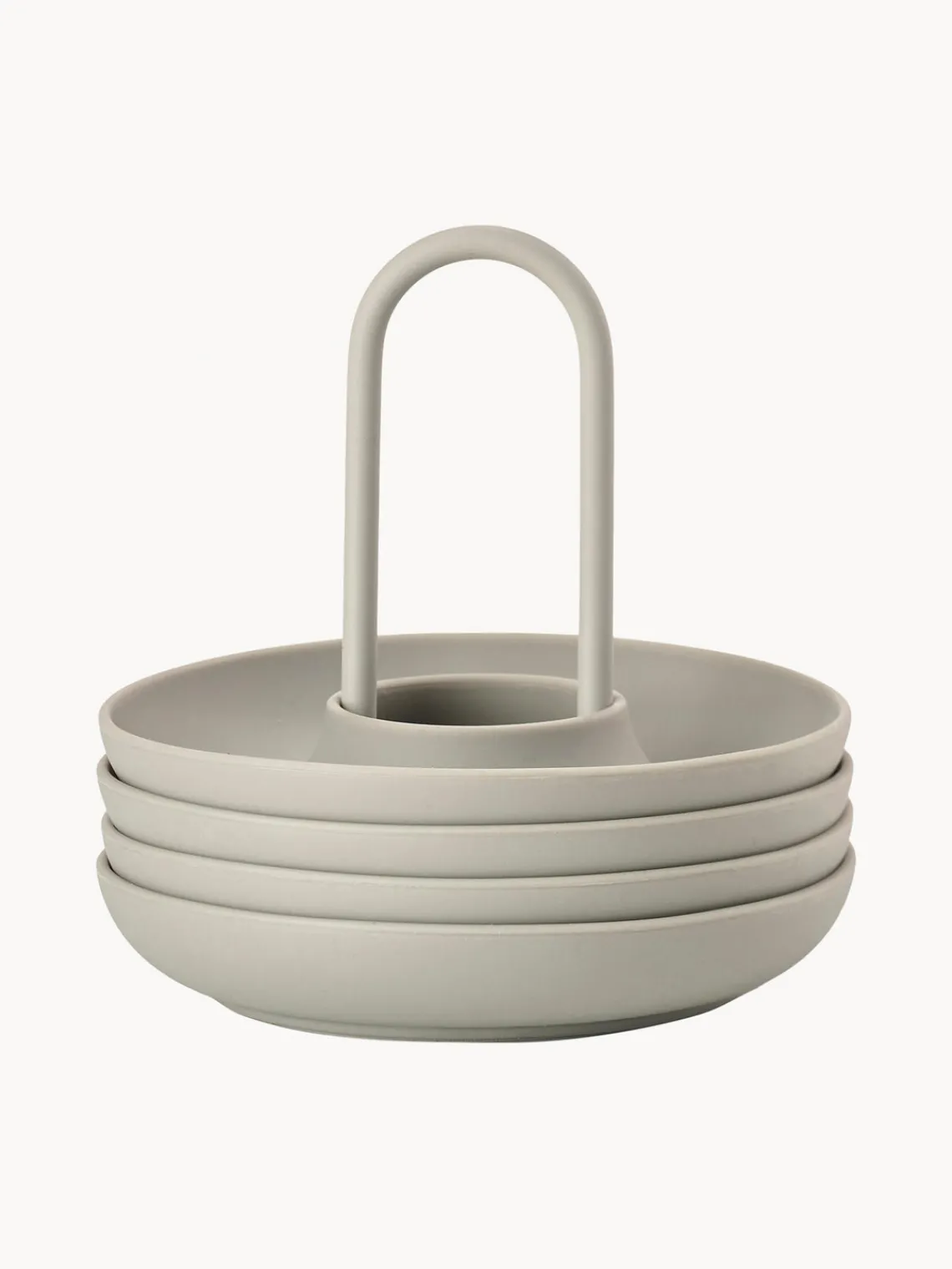 Clearance Zone Denmark Coquetiers avec support Henk, 4 pièces Grège