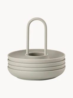 Clearance Zone Denmark Coquetiers avec support Henk, 4 pièces Grège