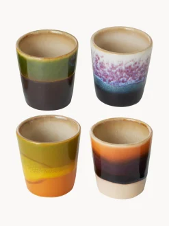 Online HKLIVING Coquetiers en céramique émaillée peinte à la main 70's, 4 élém.