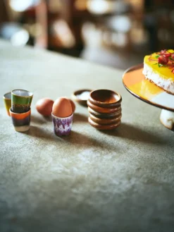 Online HKLIVING Coquetiers en céramique émaillée peinte à la main 70's, 4 élém.