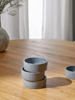 Discount Broste Copenhagen Coupelles à dip artisanales Nordic Sea, 4 pièces Gris-bleu, chiné