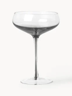 Hot Broste Copenhagen Coupes à champagne soufflées bouche Smoke, 4 pièces