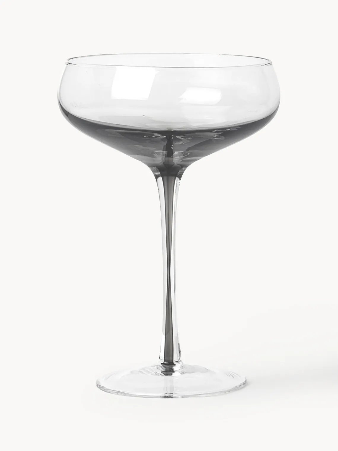 Hot Broste Copenhagen Coupes à champagne soufflées bouche Smoke, 4 pièces