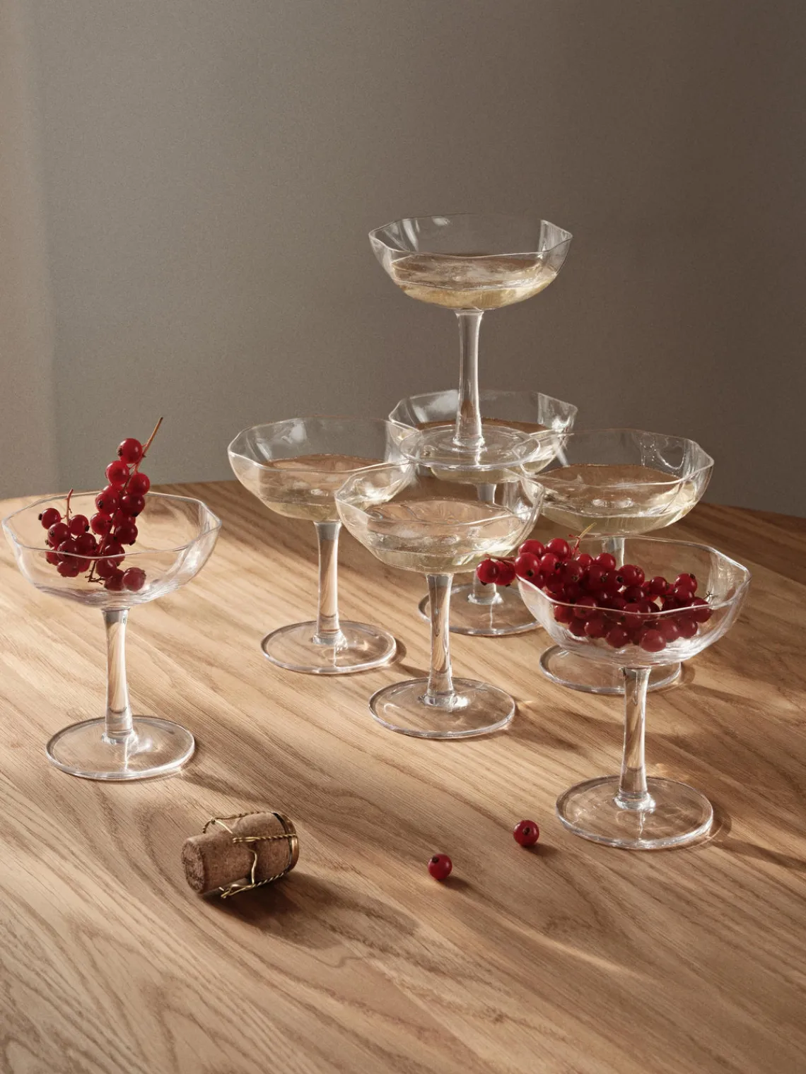 Online Broste Copenhagen Coupes à champagne soufflées bouche Limfjord, 4 pièces