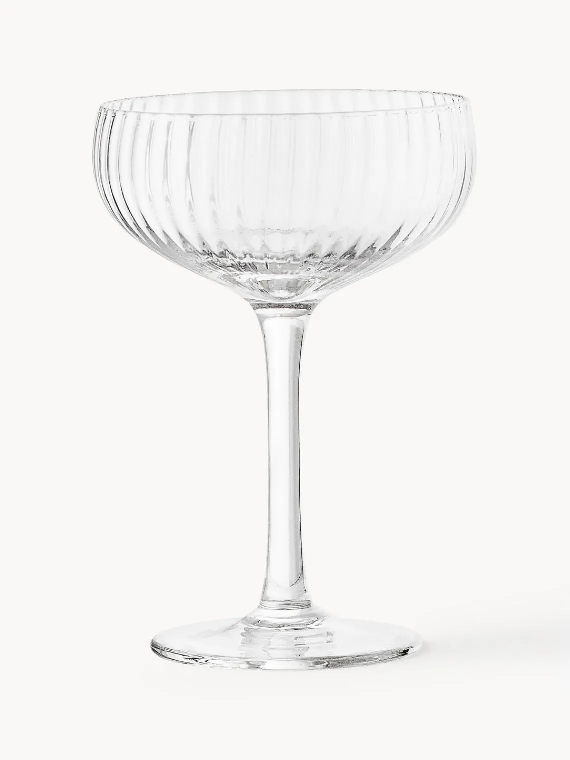 New Bloomingville Coupes à champagne striées Astrid, 6 pièces