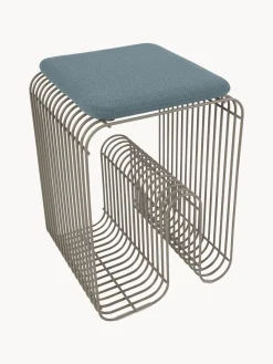 Outlet AYTM Coussin d'assise pour tabouret en bouclette Curva Gris-bleu
