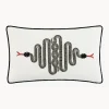 Sale Jonathan Adler Coussin déco en lin Snake