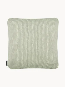 New Armani Casa Coussin décoratif avec logo Giorgio Armani Janette Vert olive, beige clair
