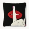 Sale Jonathan Adler Coussin décoratif en laine fait main Lips Hush