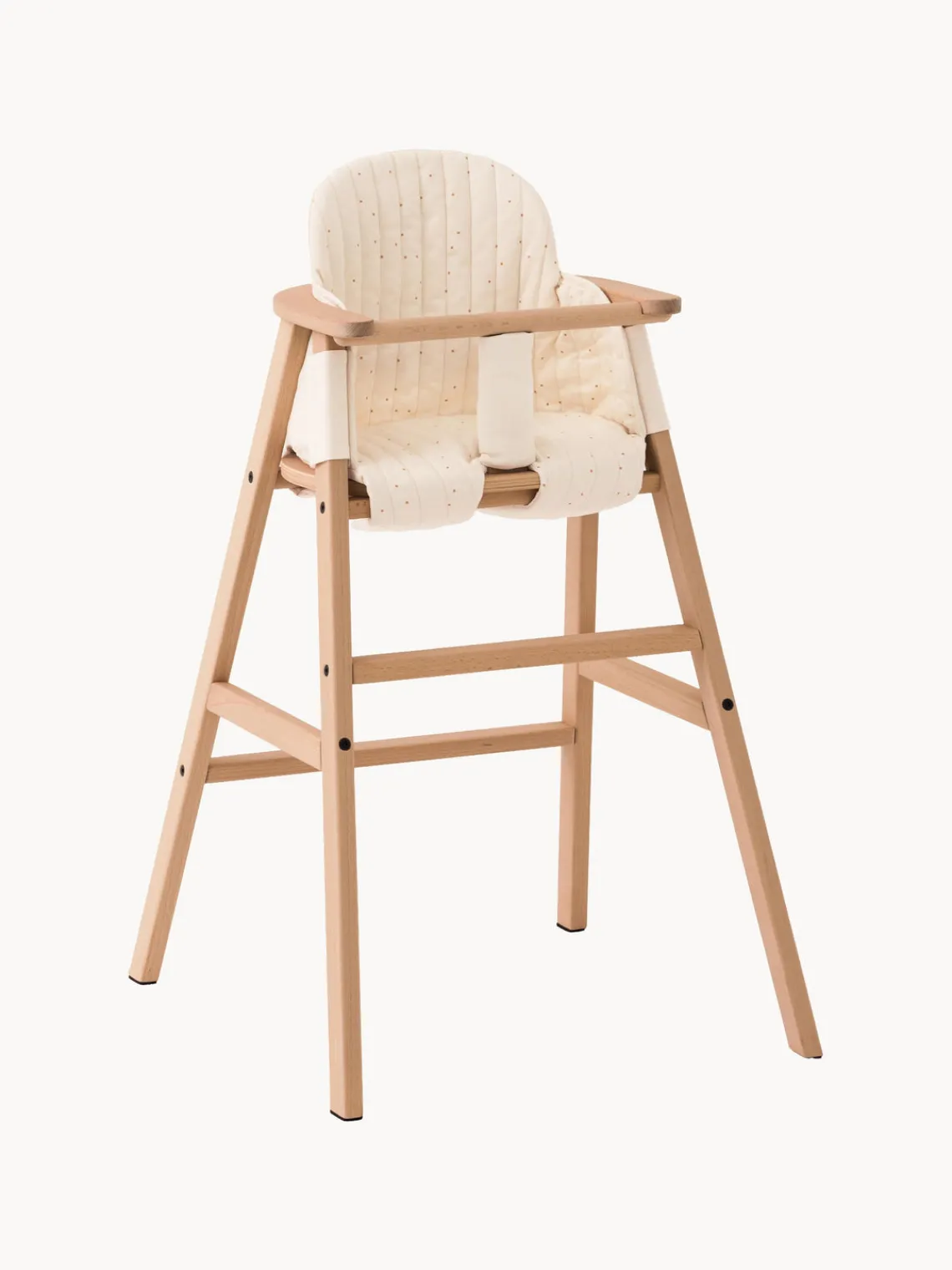 Best Nobodinoz Coussin de chaise haute en coton bio Growing Green Blanc crème, moucheté