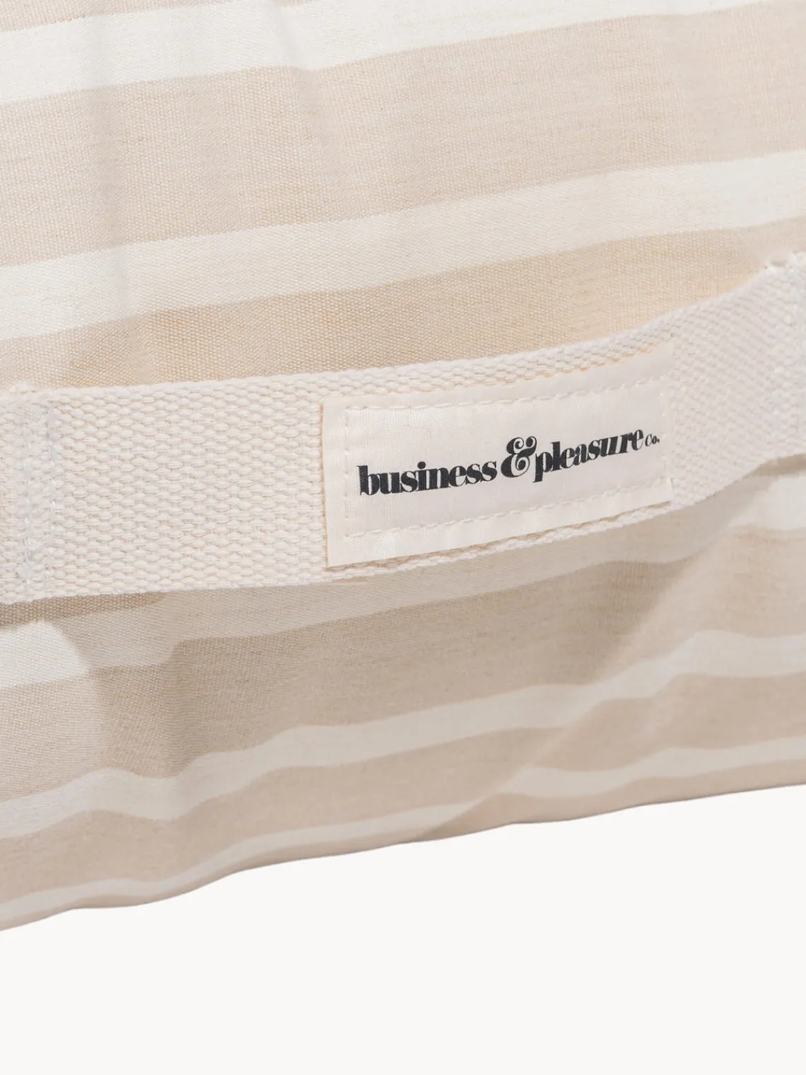 Clearance Business & Pleasure Coussin de sol de jardin rayé Cozy Beige clair, blanc crème
