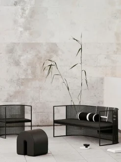 Hot Kristina Dam Coussin d'extérieur pour fauteuil lounge Bauhaus Noir