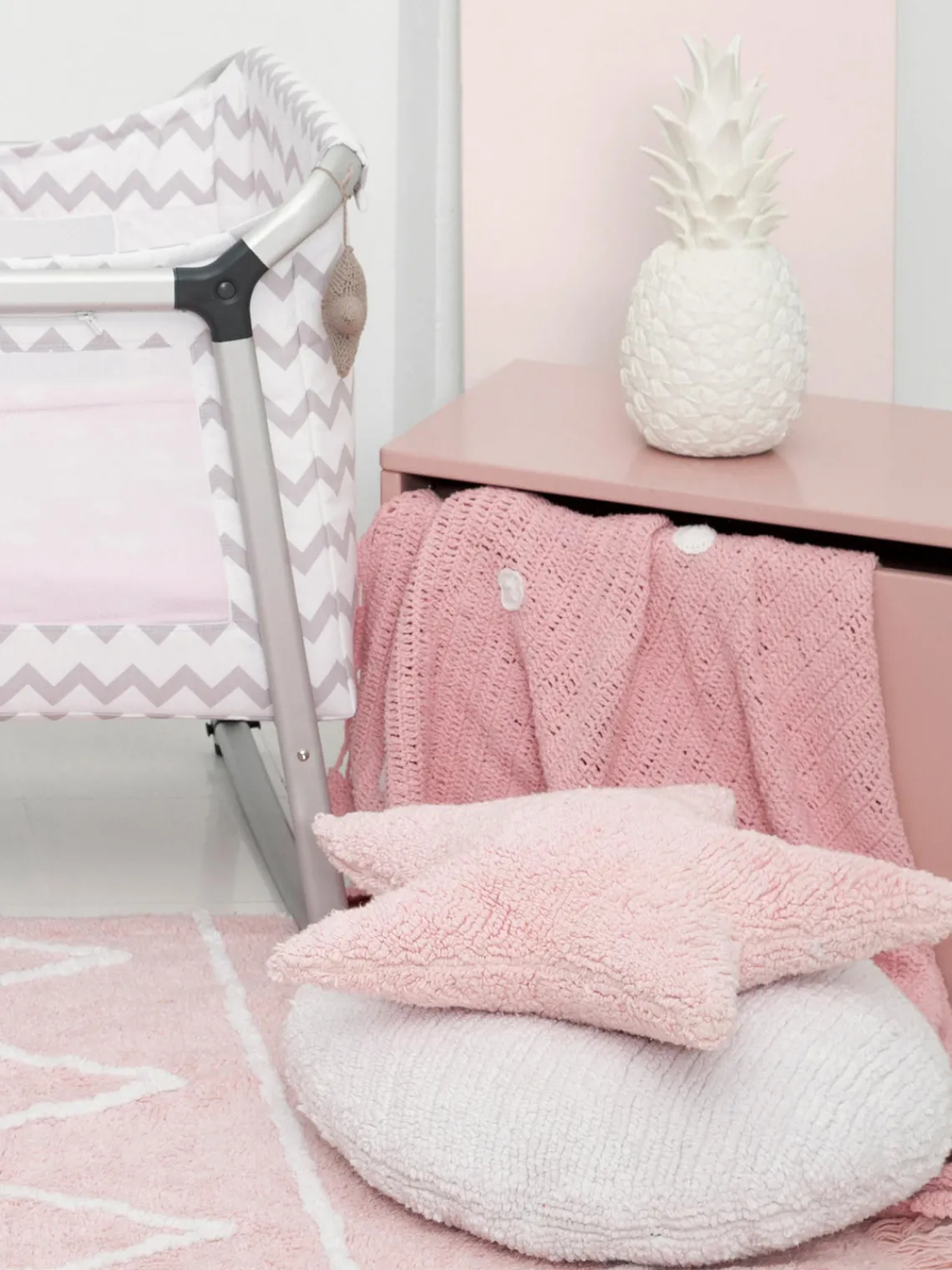 Outlet Lorena Canals Coussin douillet en coton fait à la main Star Rose pâle