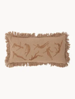 Discount Bloomingville Coussin en coton avec franges Risca