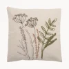 Clearance Bloomingville Coussin en coton avec motif floral Bea